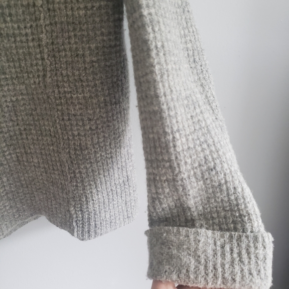 Free People Chunky Waffle Knit Turtleneck Sweater - Picture 3 of 8